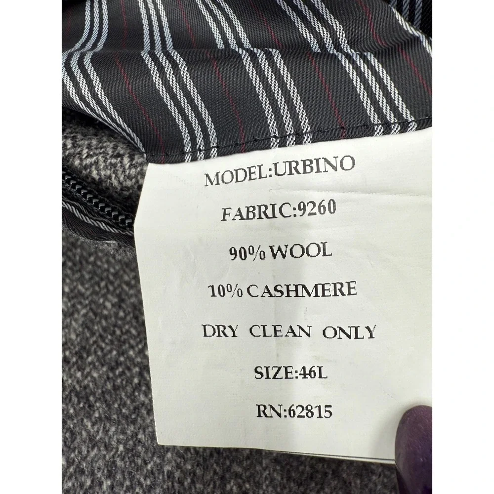 IBIZA Mens 46L Wool Cashmere‎ Blend Blazer Jacket Gray